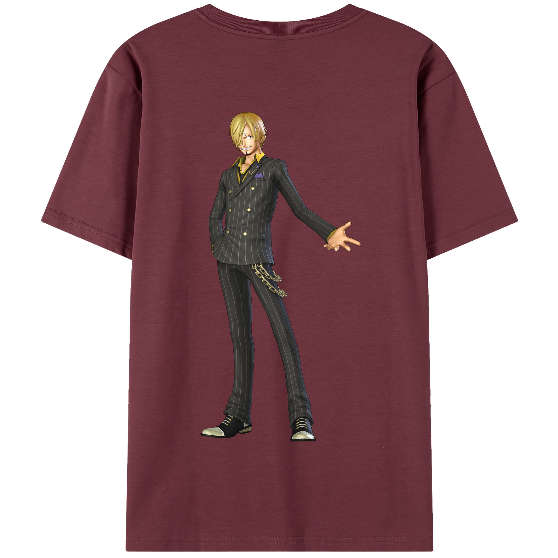 ワンピース サンジ ONE PIECE Sanji 綿100％半袖Tシャツ（背面プリント）